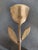 Metal Vintage Brass Tulip Candleholder, 1960s For Sale - Image 7 of 9