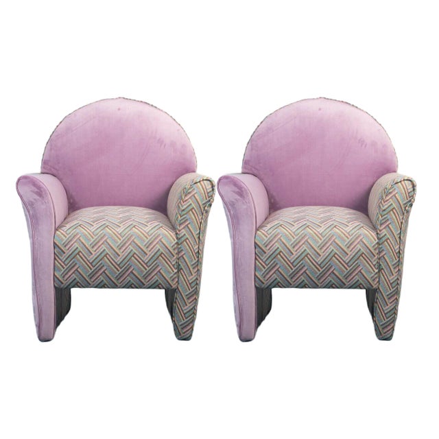 Set of Velvet Armchairs, 1970s For Sale