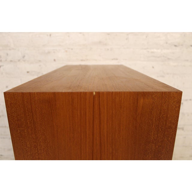 Mid 20th Century Danish Teak Nightstand With Cabinet Doors and Shelf For Sale - Image 16 of 17