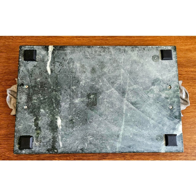 Vintage Seagull Pewter & Green Marble Charcuterie Board For Sale - Image 18 of 18
