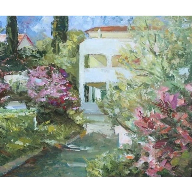 Mountain Landscape Antique Oil Painting Original Soviet Art Ukrainian Artist Zhezher A. 50-60 For Sale - Image 6 of 6