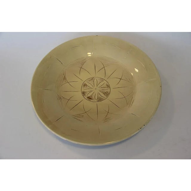 Large Yellow Ceramic Plate from Kähler, 1930s For Sale - Image 6 of 7