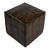 Leon Leather Ottoman, Dark Brown For Sale
