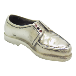 Vintage Italian Handmade Genuine Silver Men’s Shoe Dollhouse Miniature Figurine