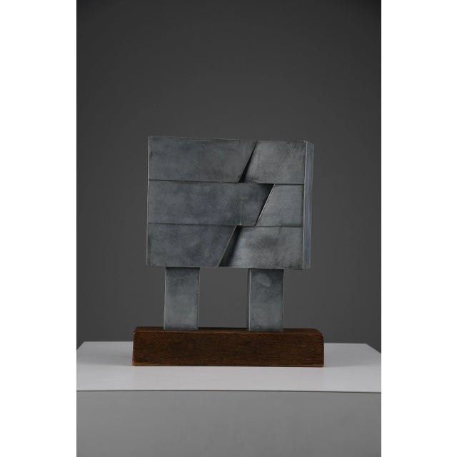 Brown Chris Verbeek, Broken I, 1977, Zinc and Wood For Sale - Image 8 of 11
