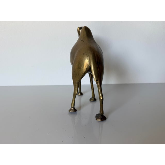 Metal 1980s Vintage Solid Brass Camel Figurine Sculpture For Sale - Image 7 of 12