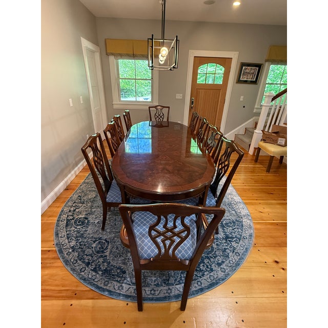 Drexel 1990s Mahogany Dining Set (Chippendale by Drexel) For Sale - Image 4 of 9