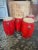 Vintage Small Red Wood Drum For Sale In Los Angeles - Image 6 of 7