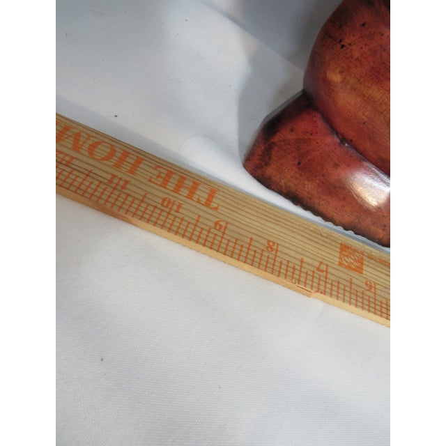 Vintage African Wood Carved Wall Decor 2 Ladies For Sale - Image 10 of 10