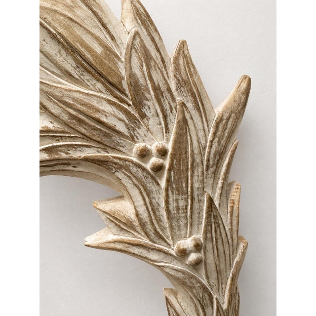 Hollywood Regency Vintage Serge Roche Style Tropical Palm Beach Full Length Arch Mirror For Sale - Image 3 of 6