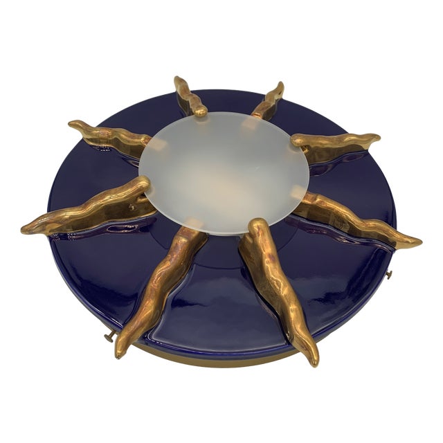 Ceramic Ceiling Light from Marioni Paolo, 1980s For Sale
