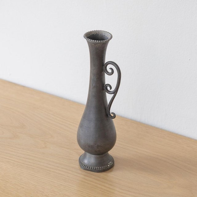 1930s French Pewter Scroll Bud Vase For Sale In Los Angeles - Image 6 of 11