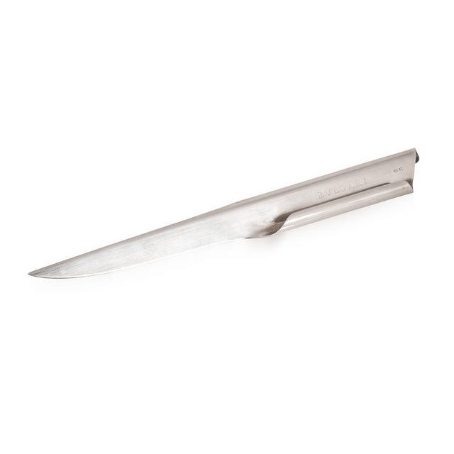 Metal Vintage Italian Silver Letter Opener by Bulgari, 1970 For Sale - Image 7 of 7