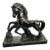 Mid Century Ceramic Rearing Black Stallion Figure Signed 'R R' Possibly Italian Sculptor Renato Rumonato For Sale