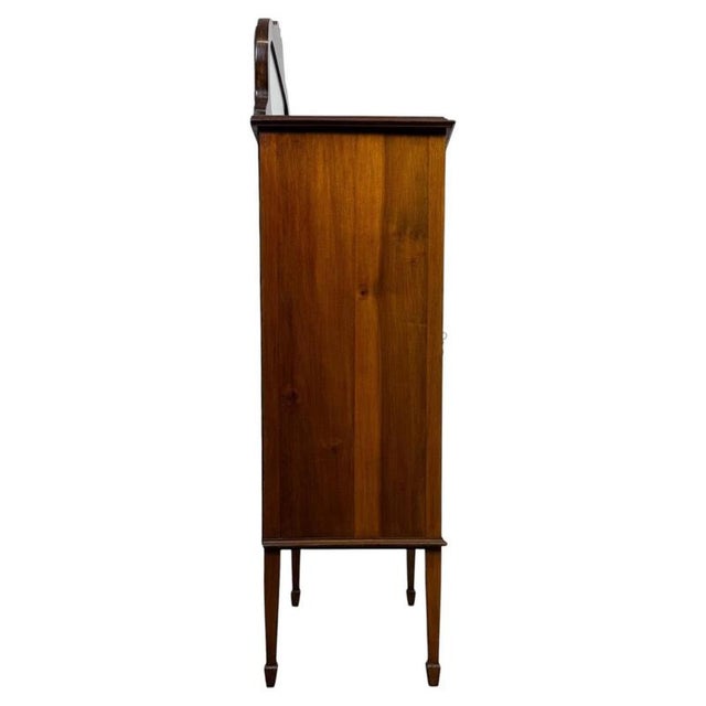 Antique English Mahogany Display Cabinet with Mirror, 1900s For Sale - Image 6 of 11