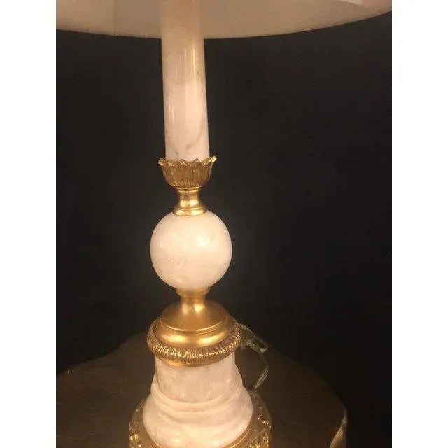 French Gilt Bronze and Alabaster Table Lamp For Sale In New York - Image 6 of 10