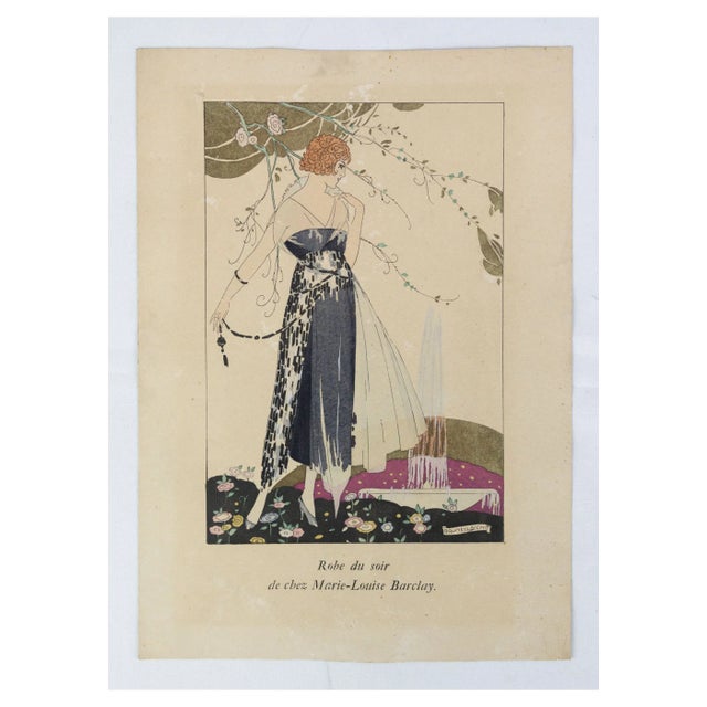 Umberto Brunelleschi, Robe du Soir, Engraving, 1920 For Sale