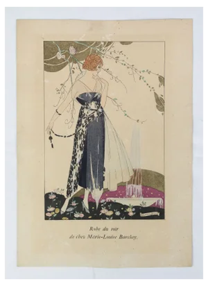 Umberto Brunelleschi, Robe du Soir, Engraving, 1920
