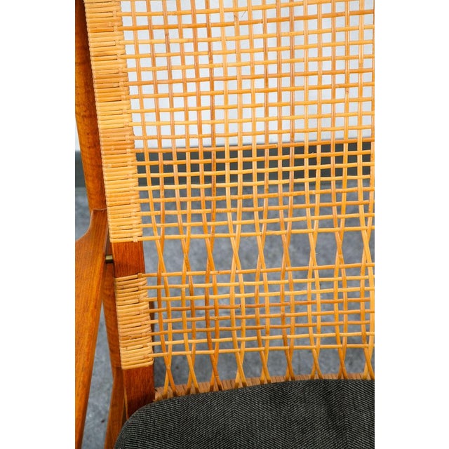 Mid Century Danish Modern Rocking Chair Teak Rocker Hans Olsen MCM Vintage Grey For Sale - Image 9 of 10