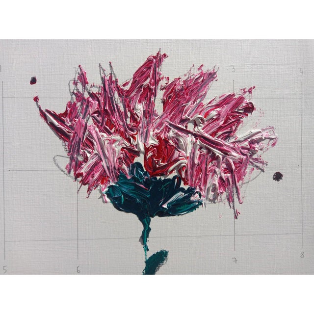 Contemporary Framed Organic Modernist Original Flower Painting / Botanical / Herbarium For Sale - Image 3 of 6
