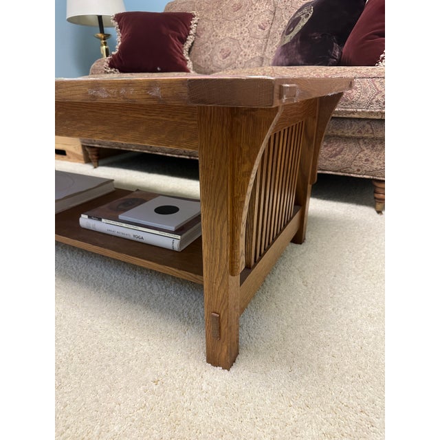 Stickley Coffee Table With Pewabic Pottery Tiles Chairish