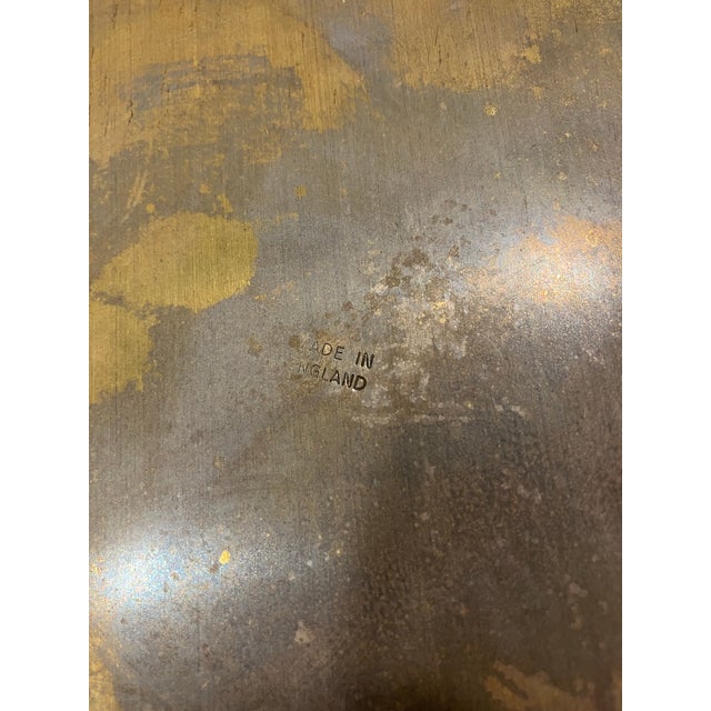 This English brass bucket is a wonderful container for you’re fat wood or logs It is marked made in England on the base...