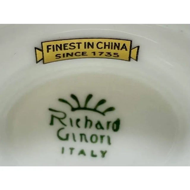 Mid 20th Century Mid 20th Century Richard Ginori Italian Porcelain Condiment Dish & Spoon - 3 Pc. Set For Sale - Image 5 of 5