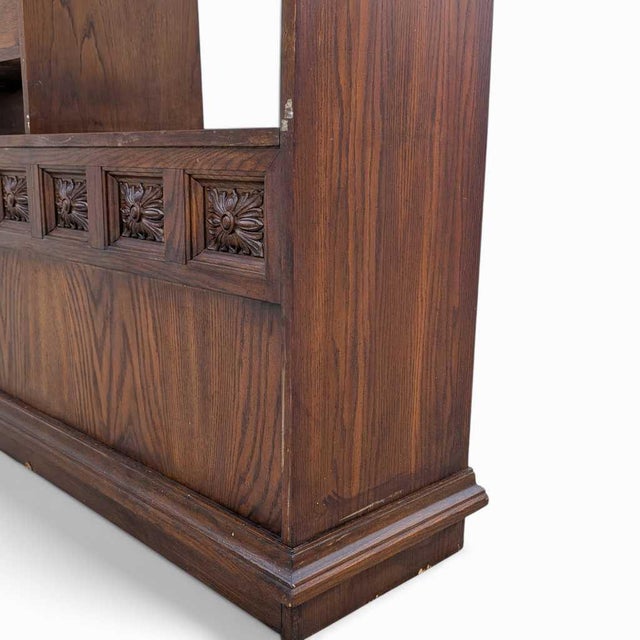 Vintage Freestanding Wall Unit – Wooden Room Divider, Storage Shelf, Antique Display Cabinet, Multi-Function Bookcase For Sale - Image 12 of 18