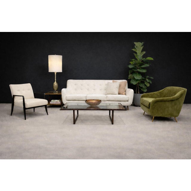 Sofa in Hardwood and Off-White Bouclé by Giuseppe Scapinelli, Brazil, 1950s For Sale - Image 15 of 15