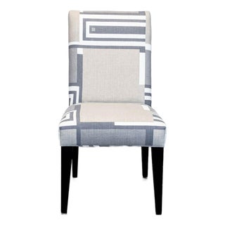 Attributed Mitchell Gold + Bob Williams Upholstered Parsons Dining Chair For Sale
