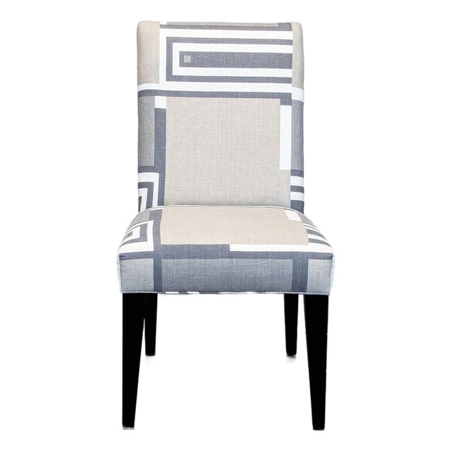Attributed Mitchell Gold + Bob Williams Upholstered Parsons Dining Chair For Sale
