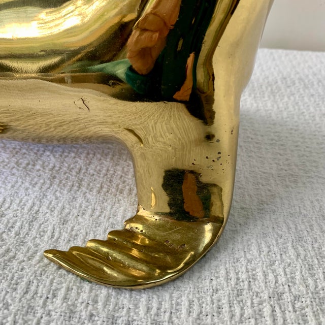 1970s Solid Brass Sea Lion Bookends, Figurines, Sarried Ltd, Large 11” High For Sale - Image 12 of 16