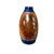 Oriental Small Jar Shape Porcelain Vase Blue Orange Golden Graphic For Sale In San Francisco - Image 6 of 6