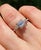 Vintage Dainty Emerald Cut Natural Diamond Ring in 18k White Gold, Size 6.5 For Sale - Image 4 of 5