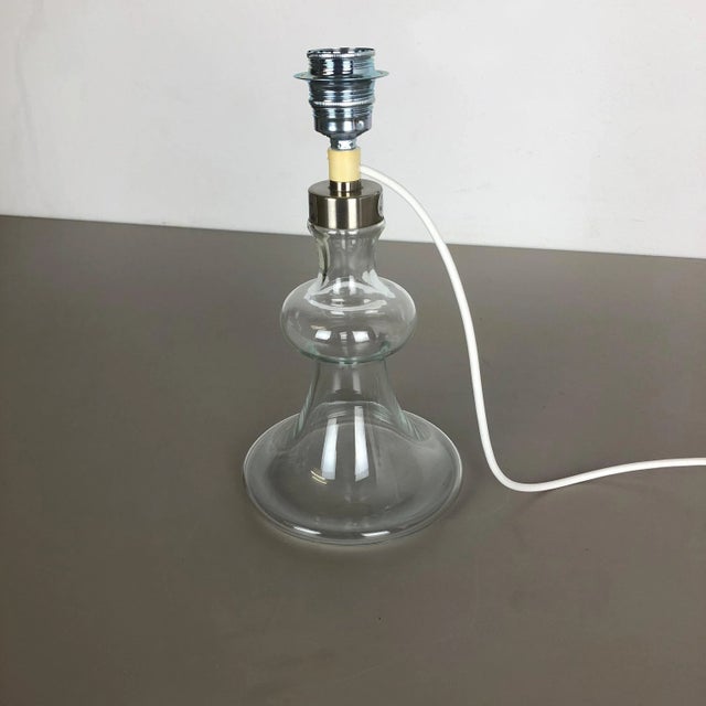 Gray Danish Modern Drop Clear Glass Table Light Base from Holmegaard, 1960s For Sale - Image 8 of 16