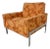 Mid Century Modern Knoll Style Lounge Arm Chair Chrome For Sale