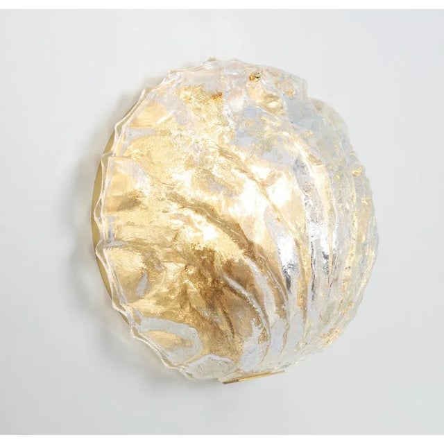 Murano Glass Shell Wall Light attributed to Limburg, Germany, 1970s For Sale - Image 9 of 11