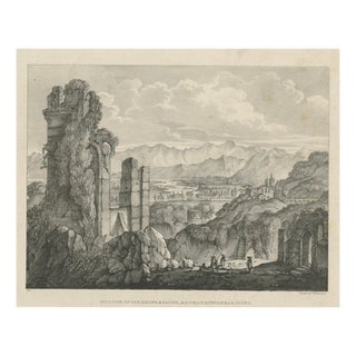 Hullmandel, Junction of the Rhone and Saone, Roman Ruins near Lyons, Lithograph, 1835 For Sale