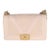 Beige Caviar Suede Calfskin Chevron Medium Boy Handbag For Sale