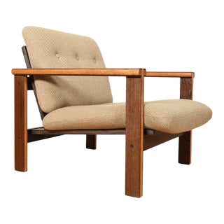 Illum Wikkelso Danish 2-Tone Capella Wenge Wood Lounge Chair For Sale