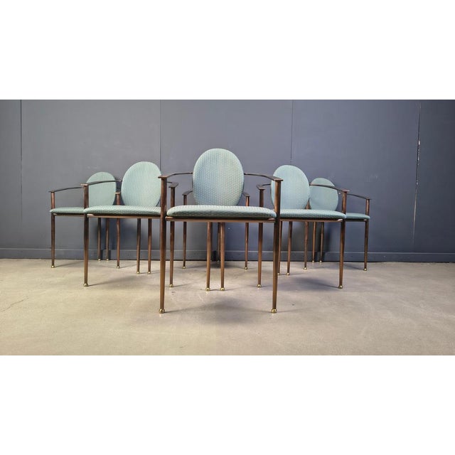 Postmodern Dining Chairs from Belgochrom, 1980s, Set of 6 For Sale - Image 10 of 13