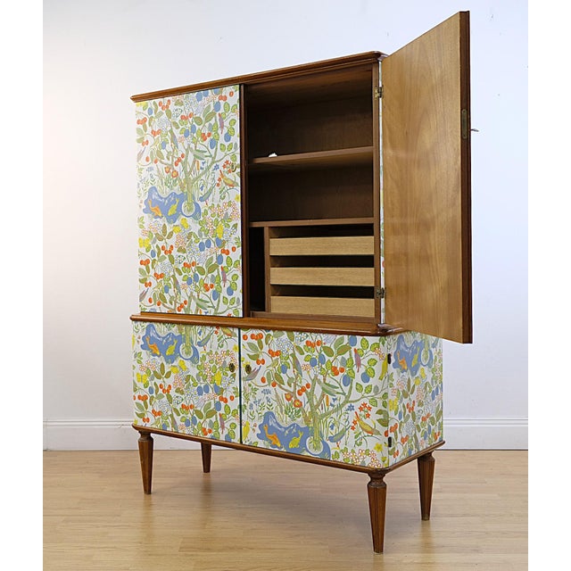 1950s Swedish Cabinet with Josef Frank Paradiset Nordens Flora, Sweden, 1950s For Sale - Image 5 of 12