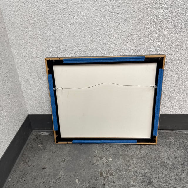 Ohlun Framed Painting, Circa 1991 For Sale - Image 12 of 12