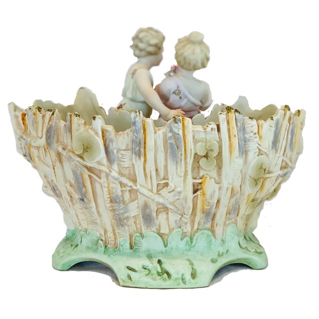 Mid-Century Modern Early 20th Century German Kalk Bisque Figural Jardiniere For Sale - Image 3 of 6