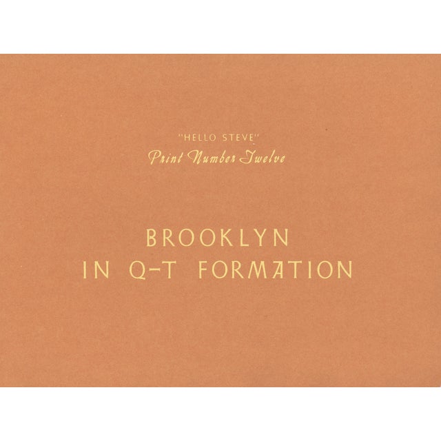 Native American 1947 Silkscreen "Brooklyn in Q-T Formation" by Steve Wheeler For Sale - Image 3 of 5