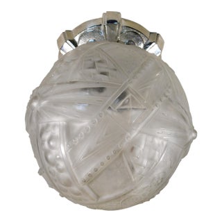 1930s French Art Deco Flush Mount by Muller Freres France - 2 Available For Sale