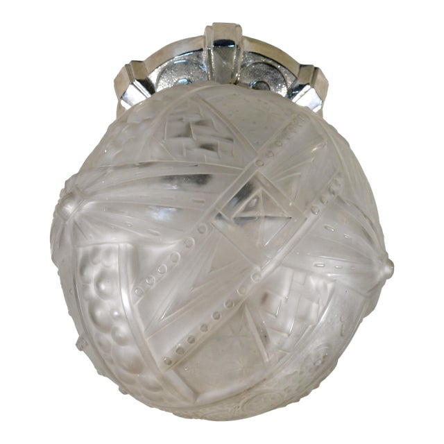 1930s French Art Deco Flush Mount by Muller Freres France - 2 Available For Sale