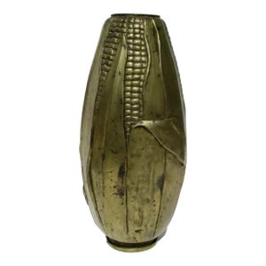 Antique Bronze Corn Cob Vase French Art Nouveau 1900s