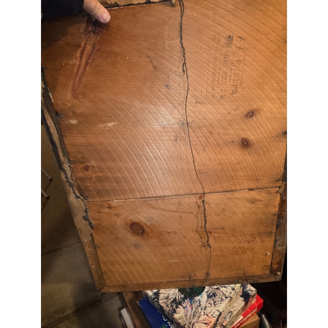 Paper 19th Century American Primitive East Coast Harbor Painting For Sale - Image 7 of 7