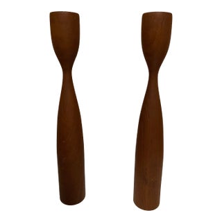 MCM Teak, Danish Candle Holders For Sale